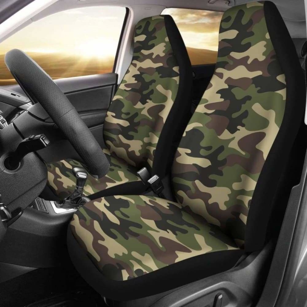 Army Green Camouflage Car Seat Covers 112608