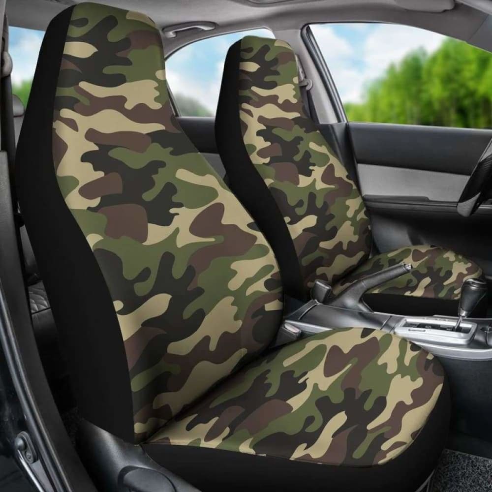 Army Green Camouflage Car Seat Covers 112608