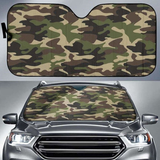 Army Green Camouflage Car Sun Shades 172609 - YourCarButBetter