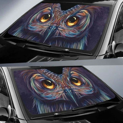 Art Owl Eyes Car Auto Sun Shades 172609 - YourCarButBetter