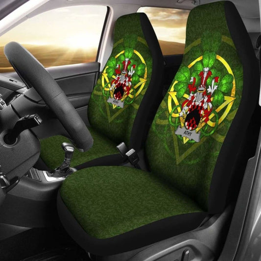 Athy Ireland Car Seat Cover Celtic Shamrock (Set Of Two) 154230 - YourCarButBetter