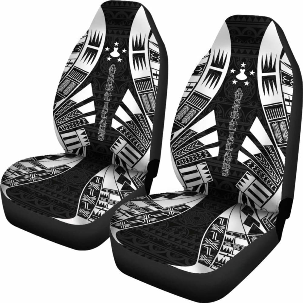 Austral Islands Car Seat Covers - Polynesian Tattoo Black - 9 174914 - YourCarButBetter