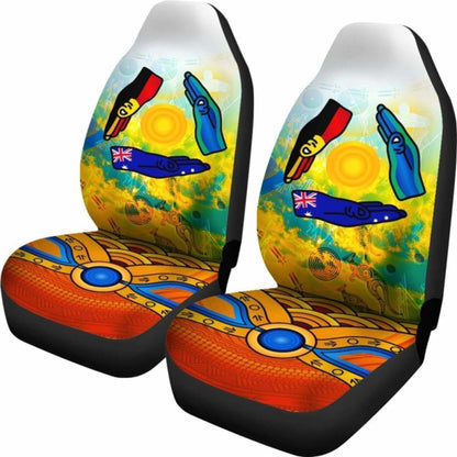 Australia Aboriginal Car Seat Covers Australia Kangaroo Naidoc Week 1 - 174914 - YourCarButBetter