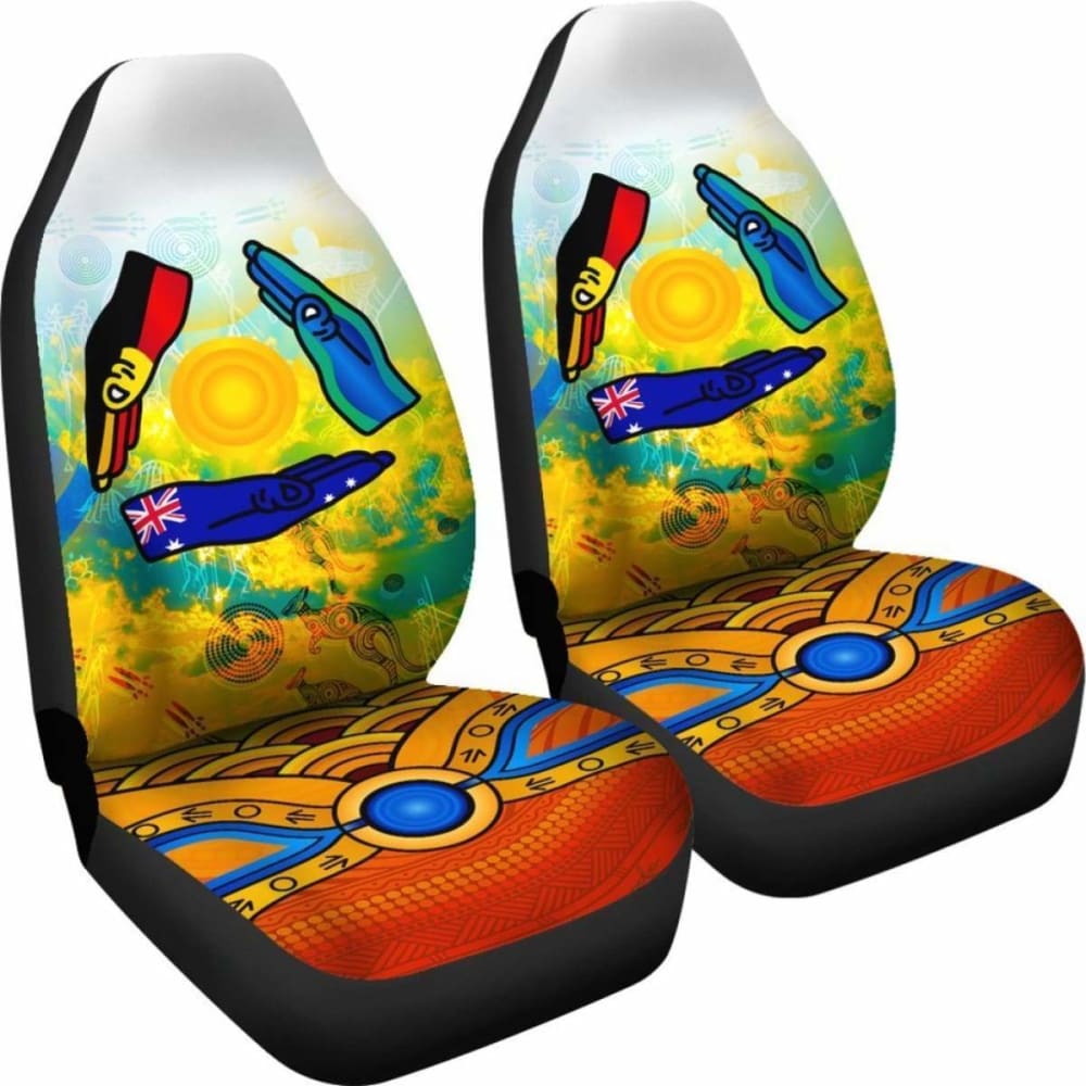 Australia Aboriginal Car Seat Covers Australia Kangaroo Naidoc Week 1 - 174914 - YourCarButBetter