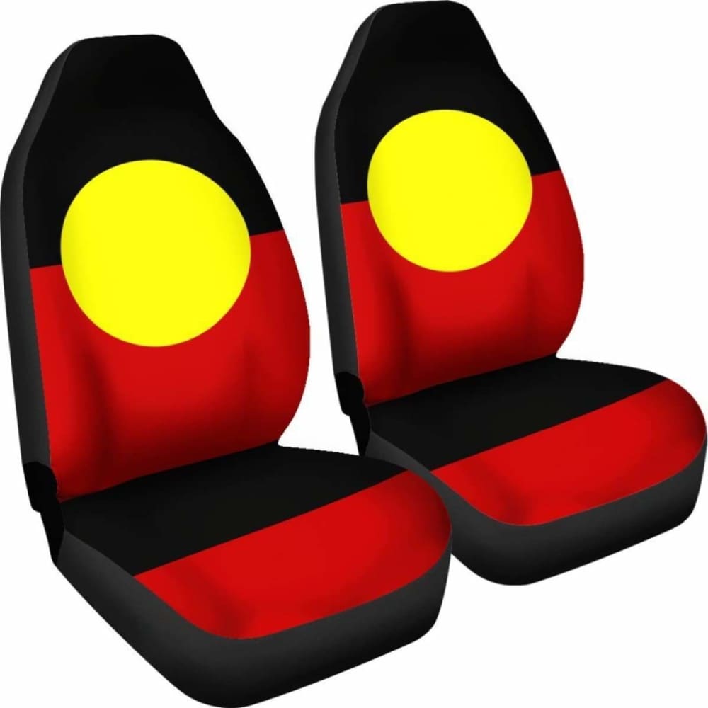 Australia Car Seat Covers - Aboriginal Flag - 11 174914 - YourCarButBetter