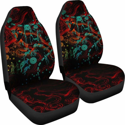 Australia Car Seat Covers Kangaroo Adults Indigenous Art - 174914 - YourCarButBetter