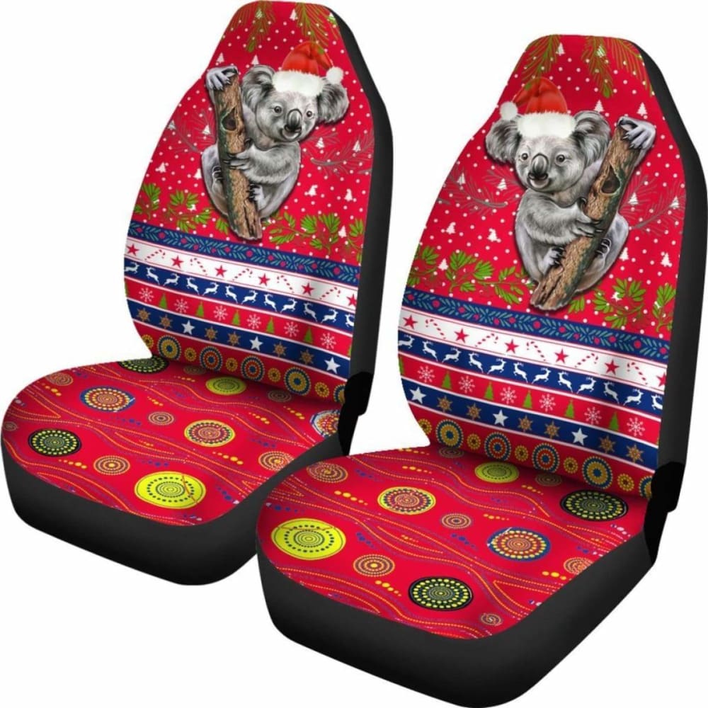 Australia Christmas Aboriginal Car Seat Covers Koala Version 13 174914 - YourCarButBetter