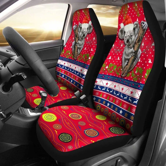 Australia Christmas Aboriginal Car Seat Covers Koala Version 13 174914 - YourCarButBetter