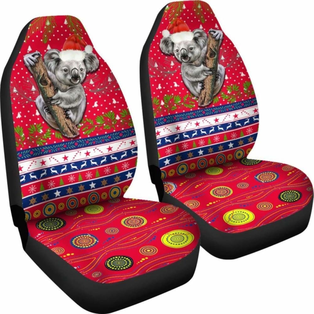 Australia Christmas Aboriginal Car Seat Covers Koala Version 13 174914 - YourCarButBetter
