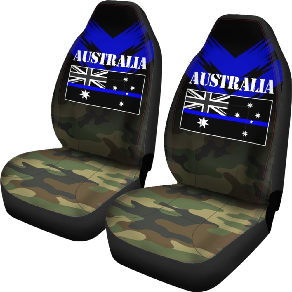 Australia Flag Car Seat Covers The Thin Blue Line 094201 - YourCarButBetter