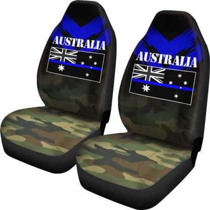 Australia Flag Car Seat Covers The Thin Blue Line 094201 - YourCarButBetter
