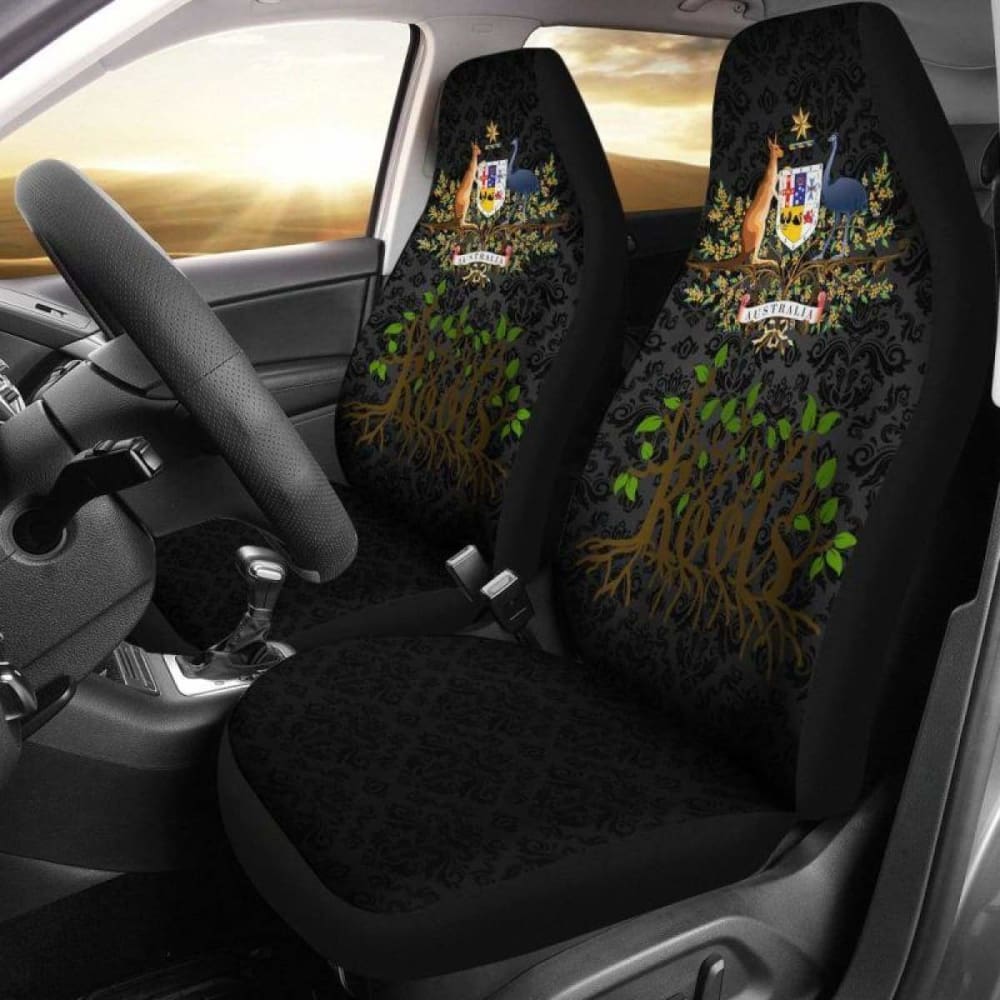 Australia Root Coat Of Arms Car Seat Covers Amazing 105905 - YourCarButBetter