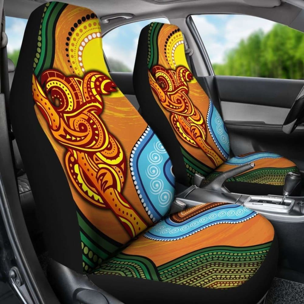 Australian Car Seat Covers - Australian Aboriginal Dot Painting Koala - 19 174914 - YourCarButBetter