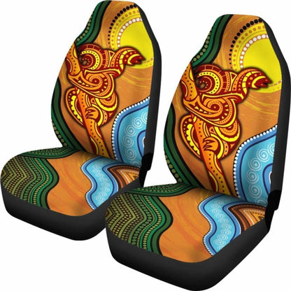 Australian Car Seat Covers - Australian Aboriginal Dot Painting Koala - 19 174914 - YourCarButBetter