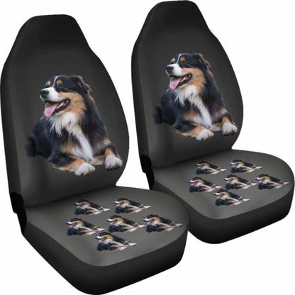 Australian Shepherd Black Car Seat Cover 091706