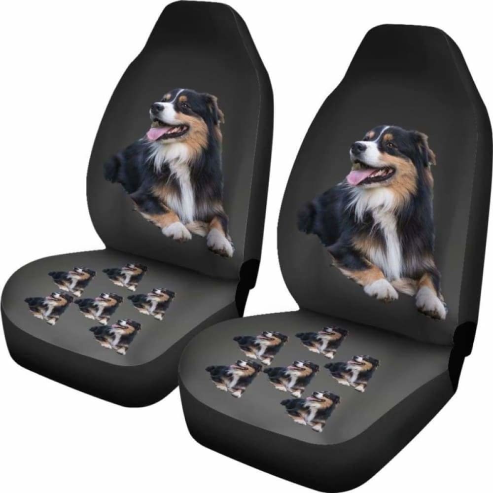 Australian Shepherd Black Car Seat Cover 091706