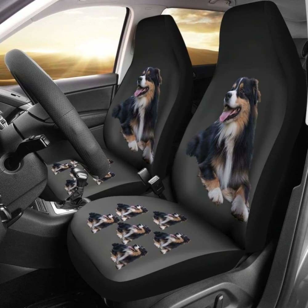 Australian Shepherd Black Car Seat Cover 091706