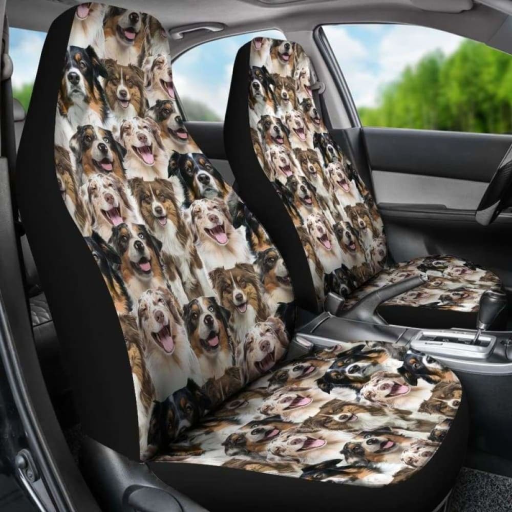 Australian Shepherd Full Face Car Seat Covers 091706