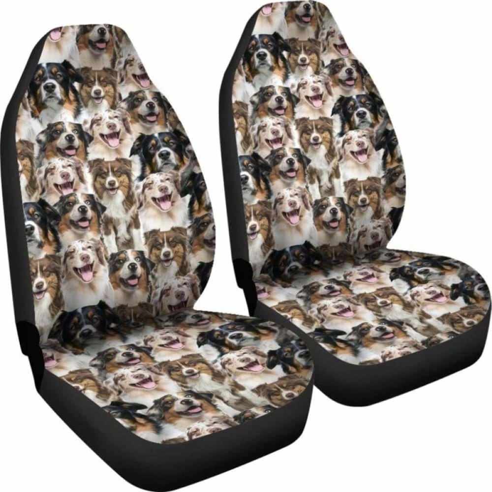 Australian Shepherd Full Face Car Seat Covers 091706