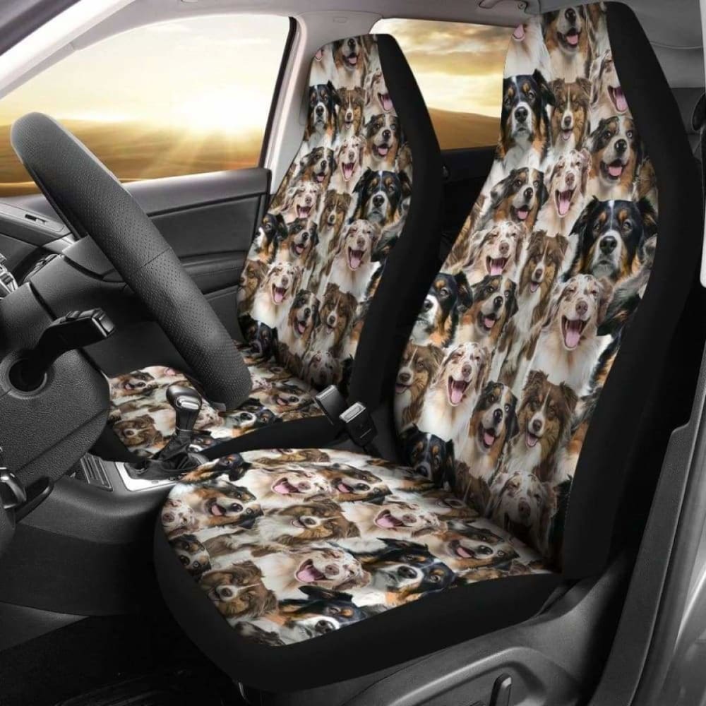 Australian Shepherd Full Face Car Seat Covers 091706