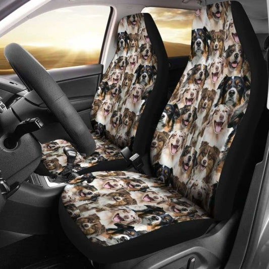 Australian Shepherd Full Face Car Seat Covers 091706