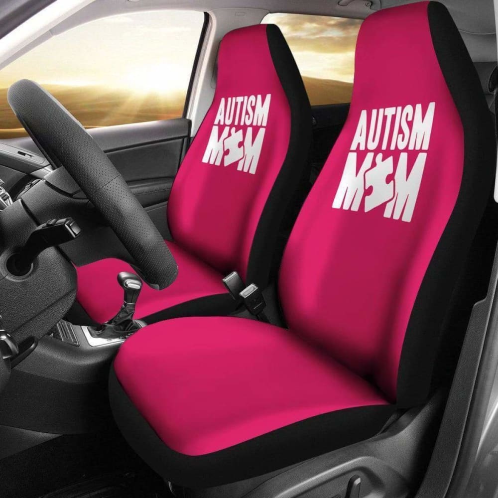 Autism Mom Design Pink Seat Covers 174914 - YourCarButBetter