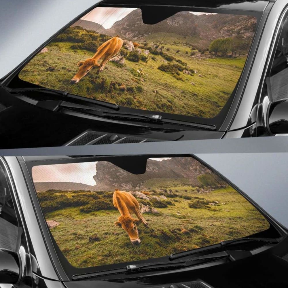 Auto Sun Shades - Cow 01 172609 - YourCarButBetter