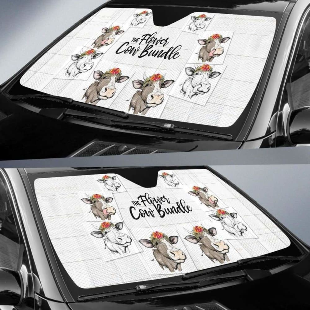 Auto Sun Shades - Cow 03 172609 - YourCarButBetter