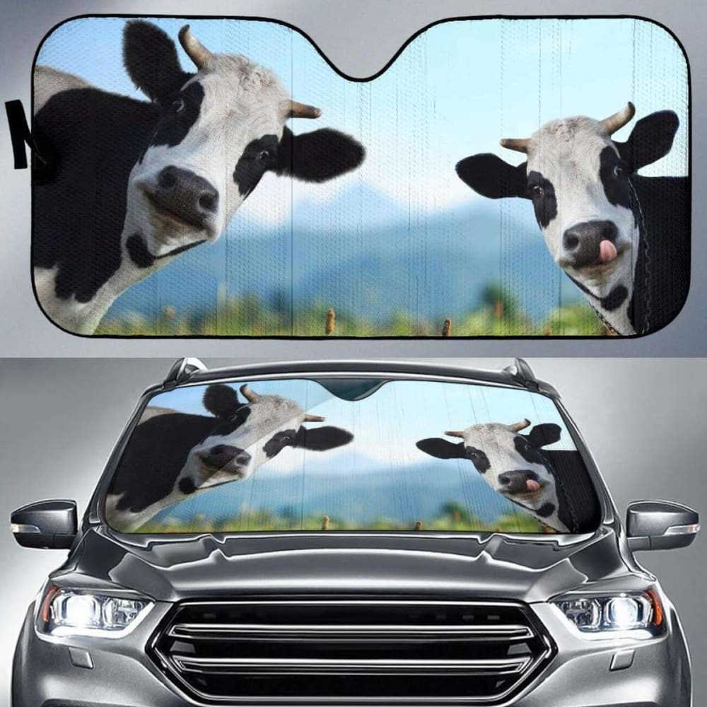 Auto Sun Shades - Cow 06 172609 - YourCarButBetter