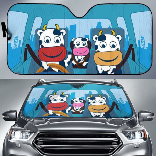 Auto Sun Shades - Cow 10 172609 - YourCarButBetter