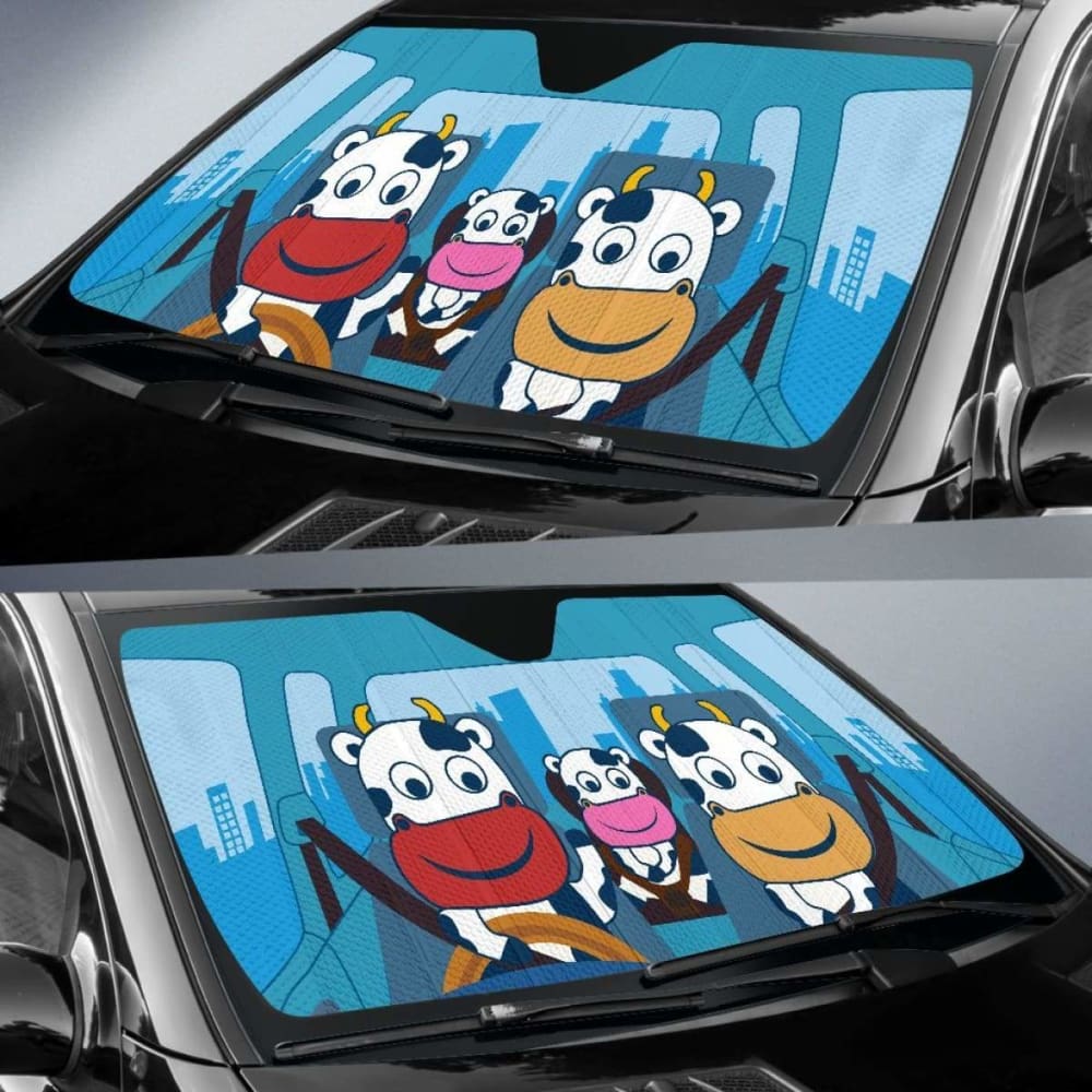 Auto Sun Shades - Cow 10 172609 - YourCarButBetter