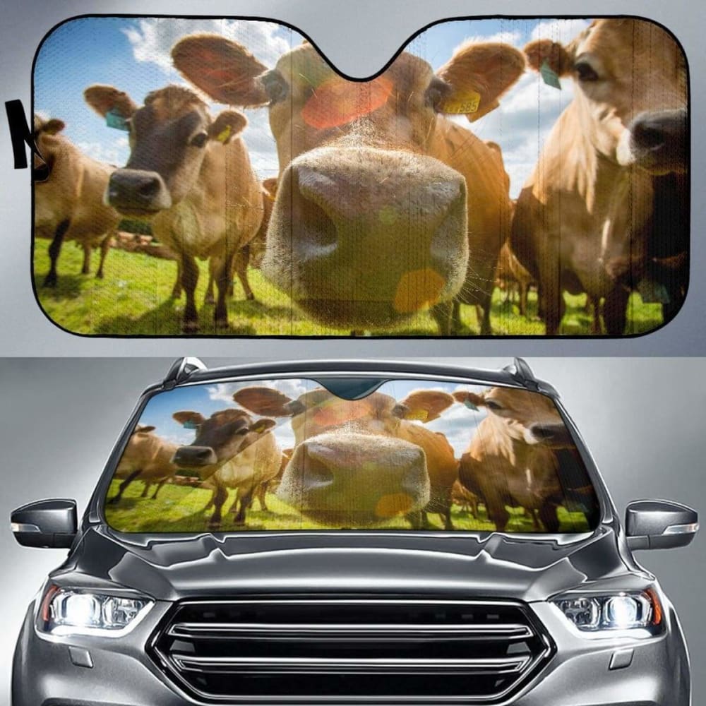 Auto Sun Shades - Cow 12 172609 - YourCarButBetter