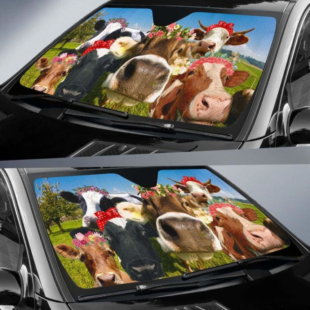 Auto Sun Shades - Cow 14 172609 - YourCarButBetter