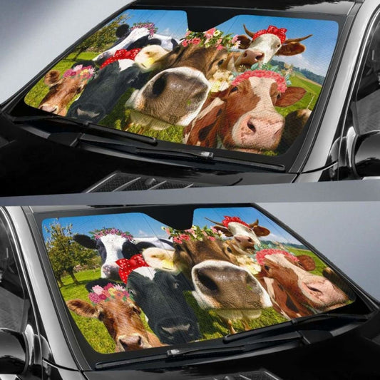 Auto Sun Shades - Cow 14 172609 - YourCarButBetter