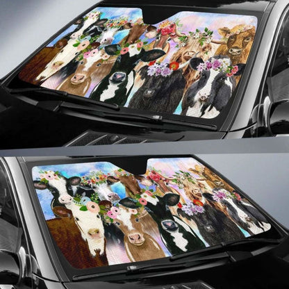 Auto Sun Shades - Cow 17 172609 - YourCarButBetter
