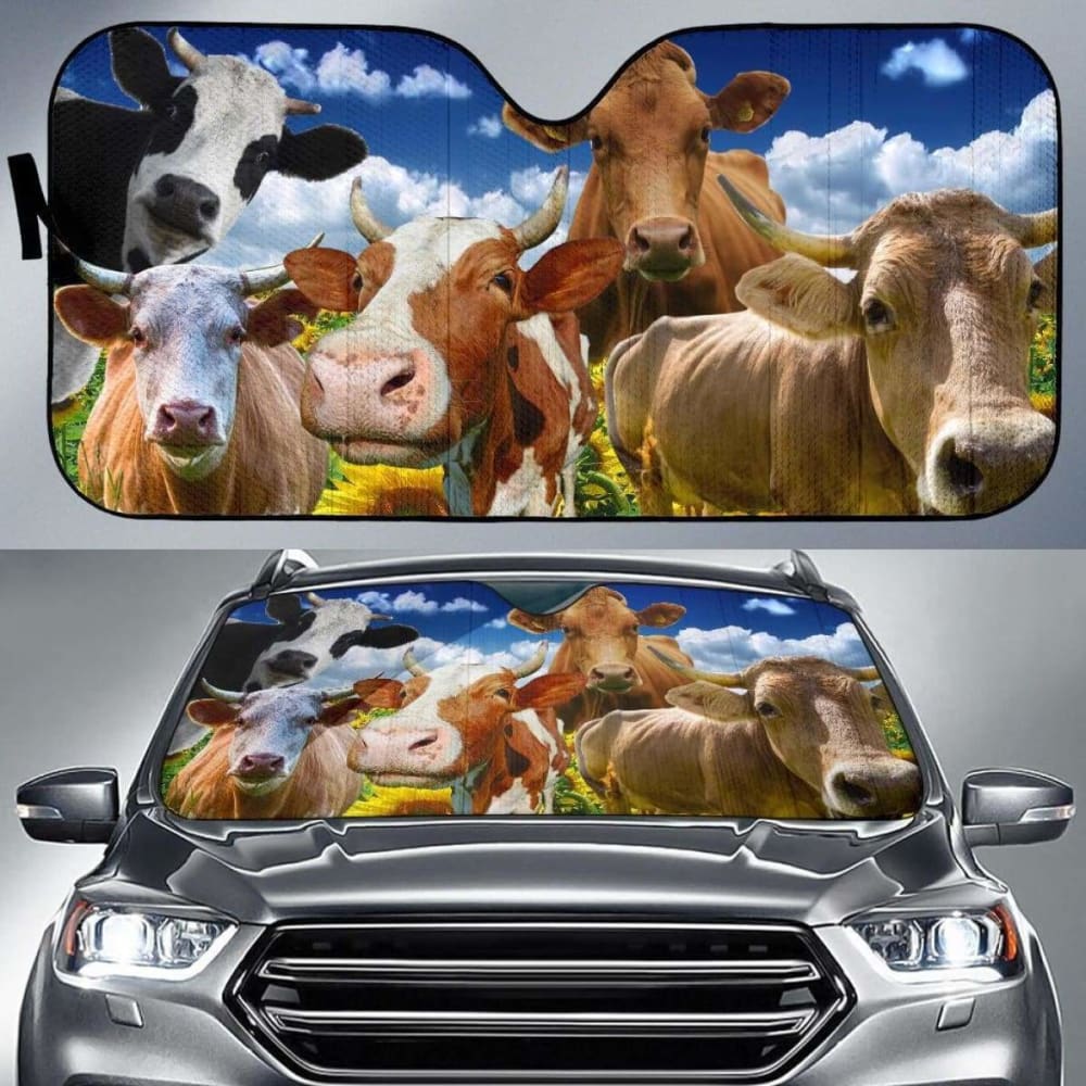 Auto Sun Shades - Cow 18 172609 - YourCarButBetter