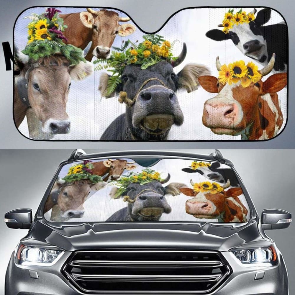 Auto Sun Shades - Cow 20 172609 - YourCarButBetter