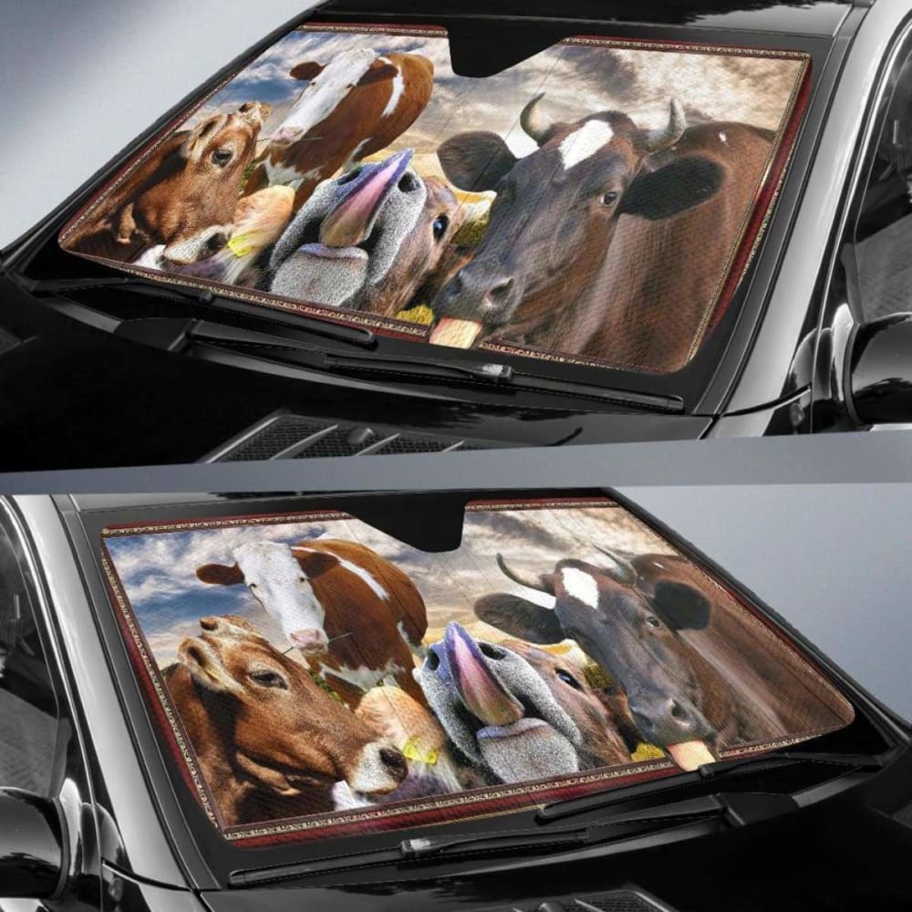 Auto Sun Shades - Cow 21 172609 - YourCarButBetter