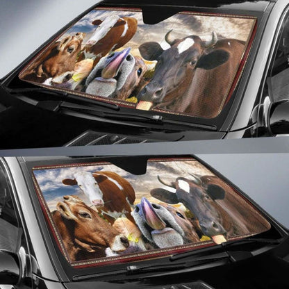 Auto Sun Shades - Cow 21 172609 - YourCarButBetter