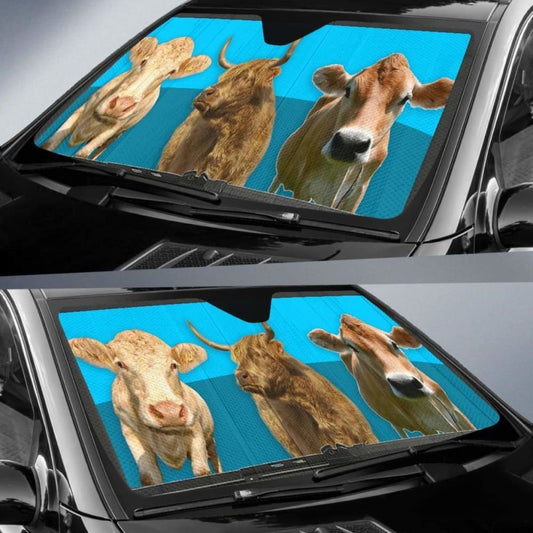 Auto Sun Shades - Cow 23 172609 - YourCarButBetter