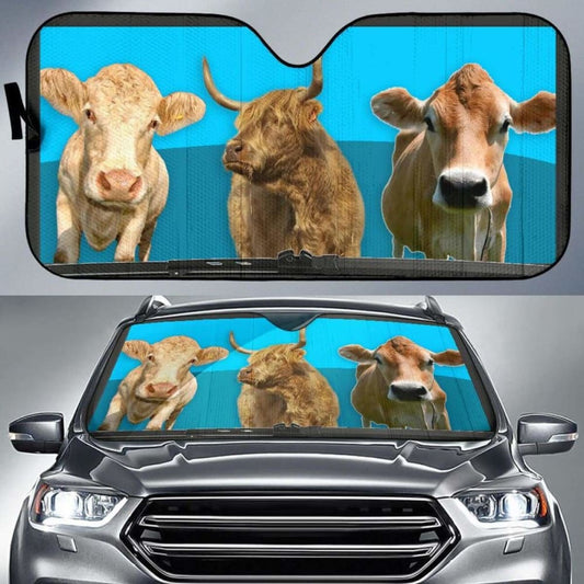 Auto Sun Shades - Cow 23 172609 - YourCarButBetter