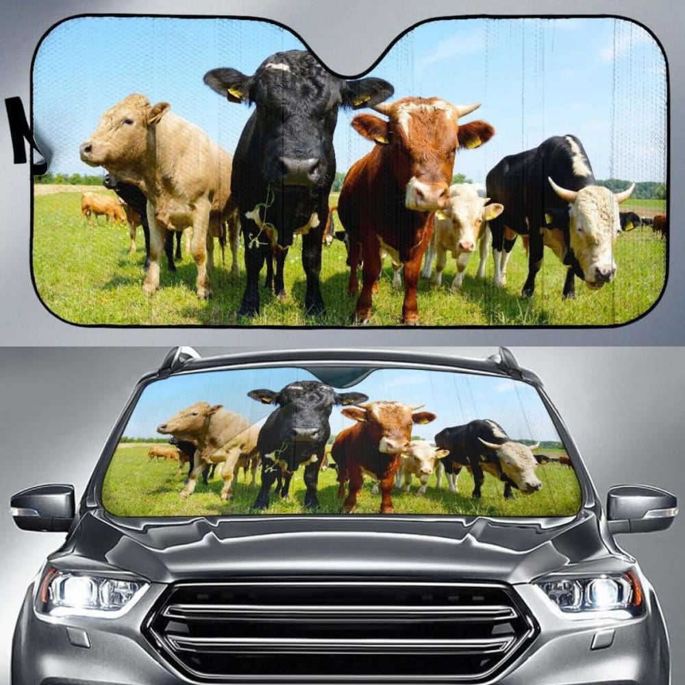 Auto Sun Shades - Cow 25 172609 - YourCarButBetter