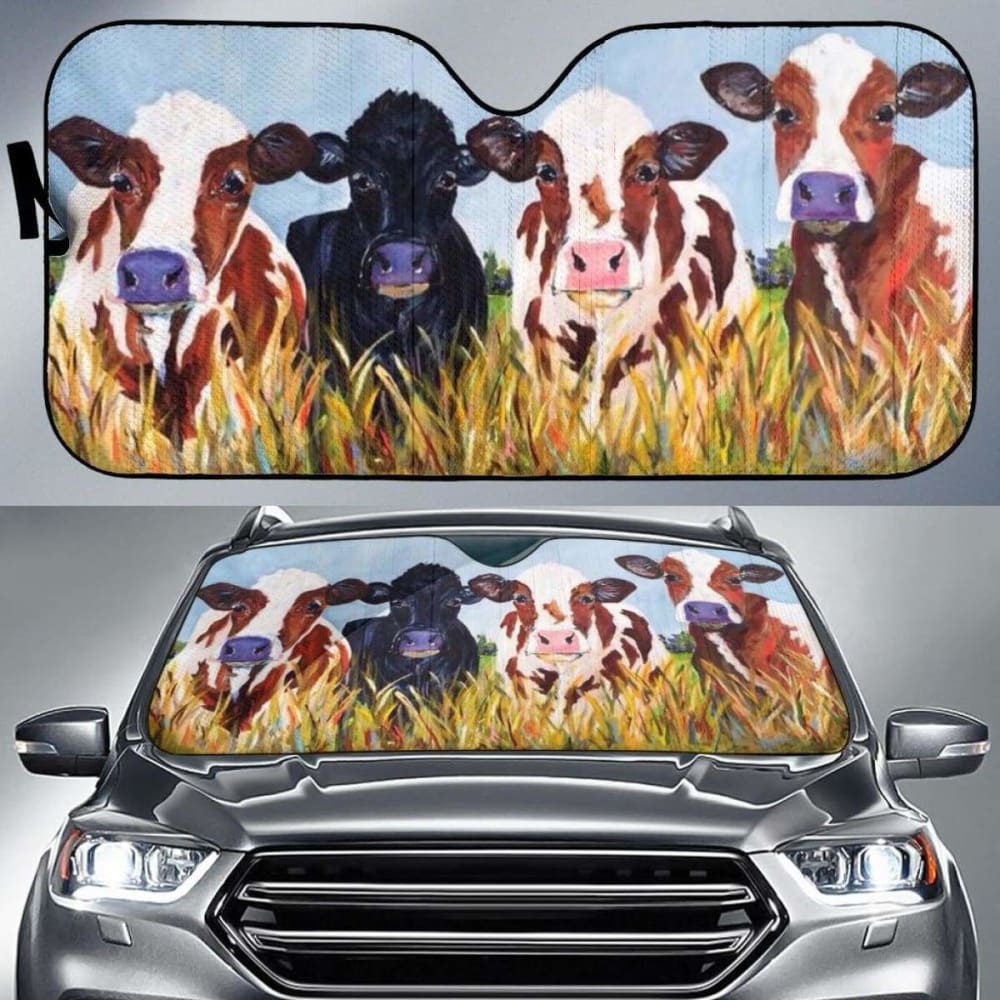 Auto Sun Shades - Cow 28 172609 - YourCarButBetter