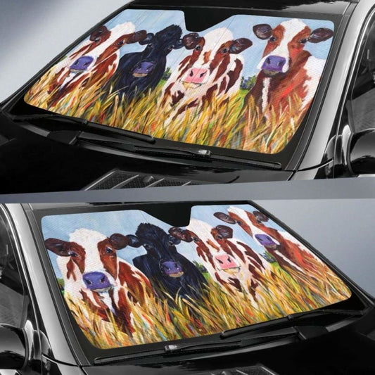 Auto Sun Shades - Cow 28 172609 - YourCarButBetter