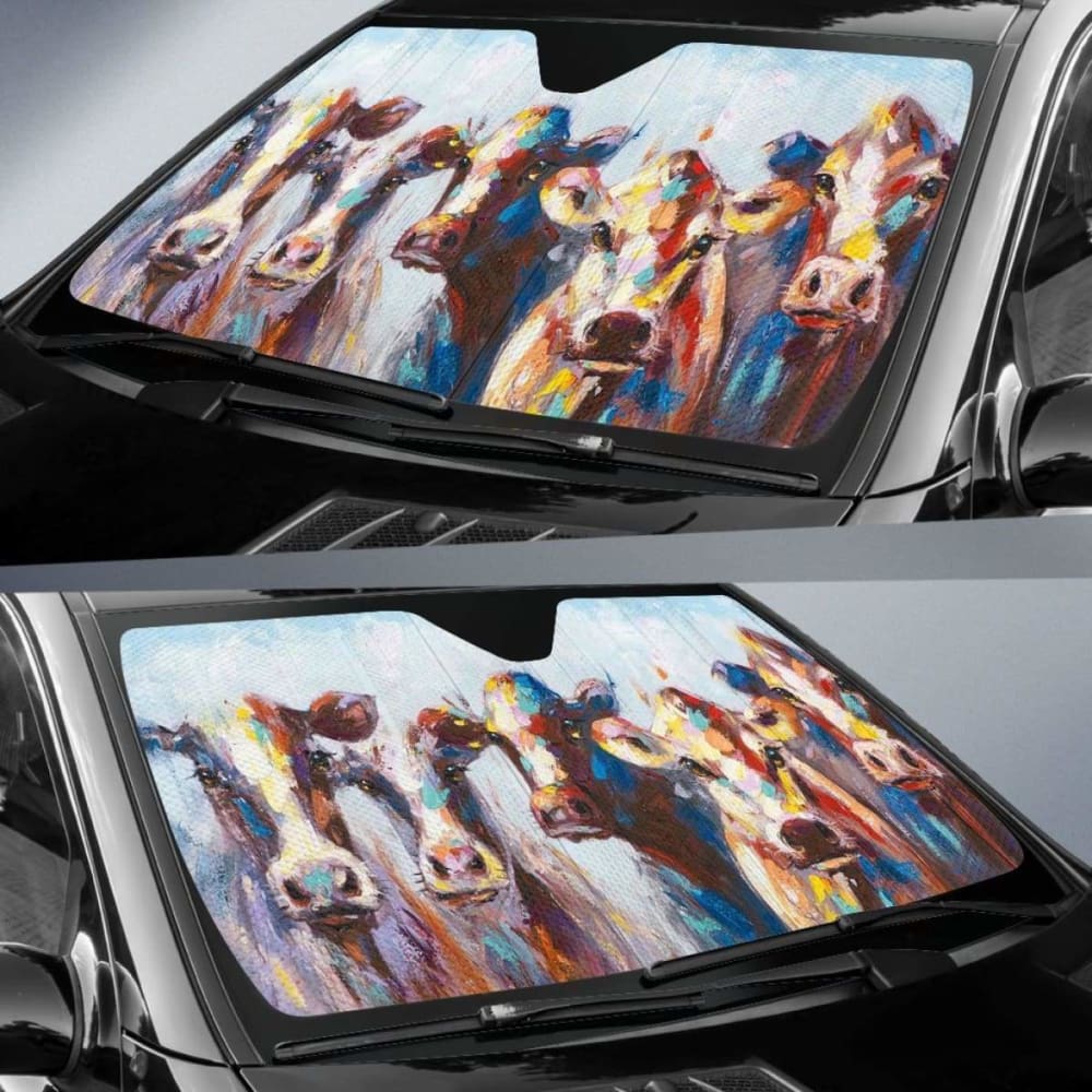 Auto Sun Shades - Cow 29 172609 - YourCarButBetter
