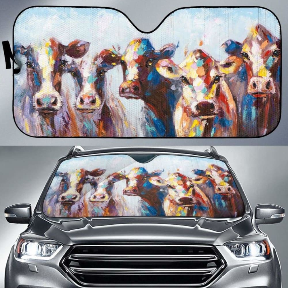 Auto Sun Shades - Cow 29 172609 - YourCarButBetter