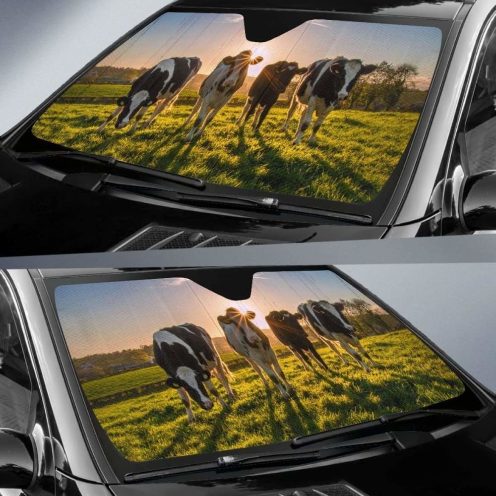 Auto Sun Shades - Cow 32 172609 - YourCarButBetter