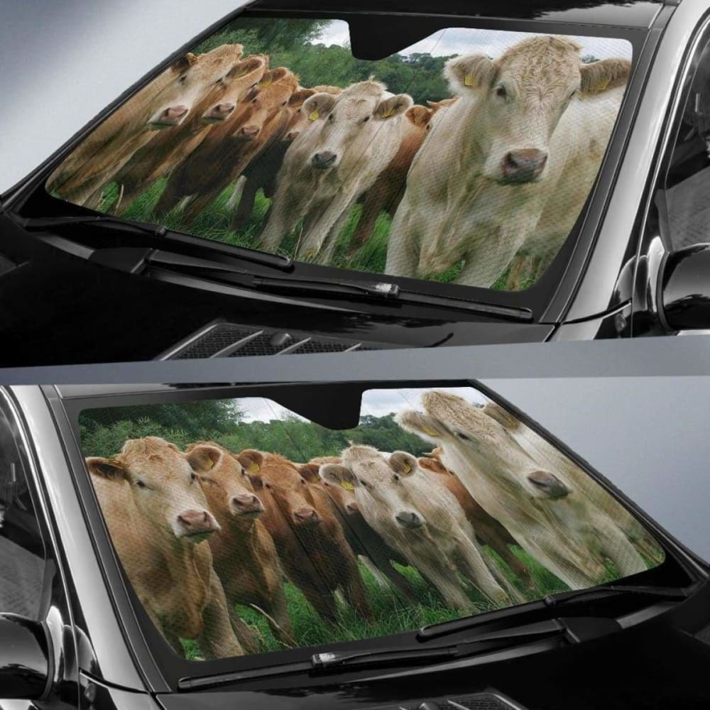 Auto Sun Shades - Cow 41 172609 - YourCarButBetter