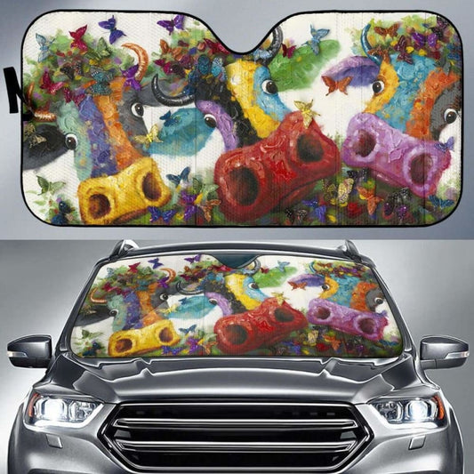 Auto Sun Shades - Cow 45 172609 - YourCarButBetter