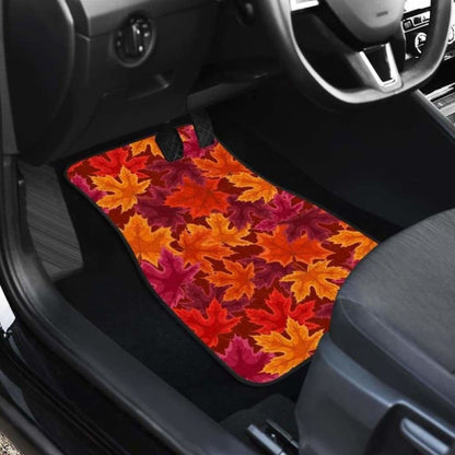 Autumn Maple Leaf Pattern Front And Back Car Mats 174914 - YourCarButBetter